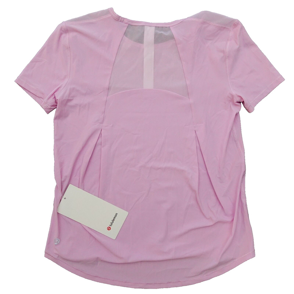 New Lululemon Size 0 Sculpt Short Sleeve Shirt Classic Fit VITP Vita Pink - Picture 2 of 7